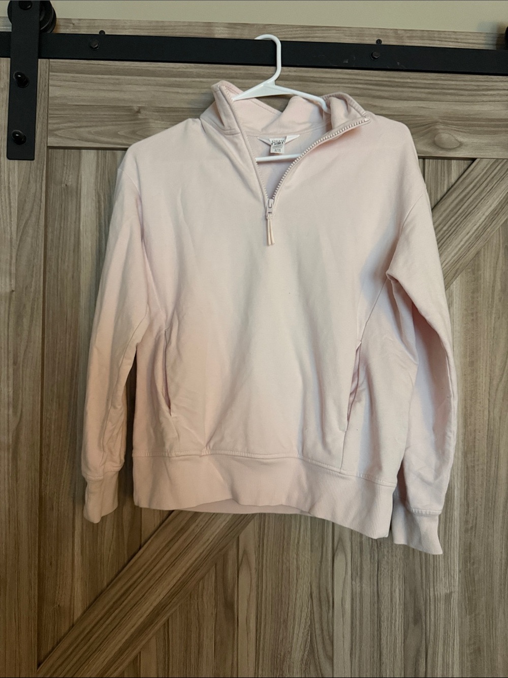 Athleta Light Pink Quarter-Zip Hoodie
